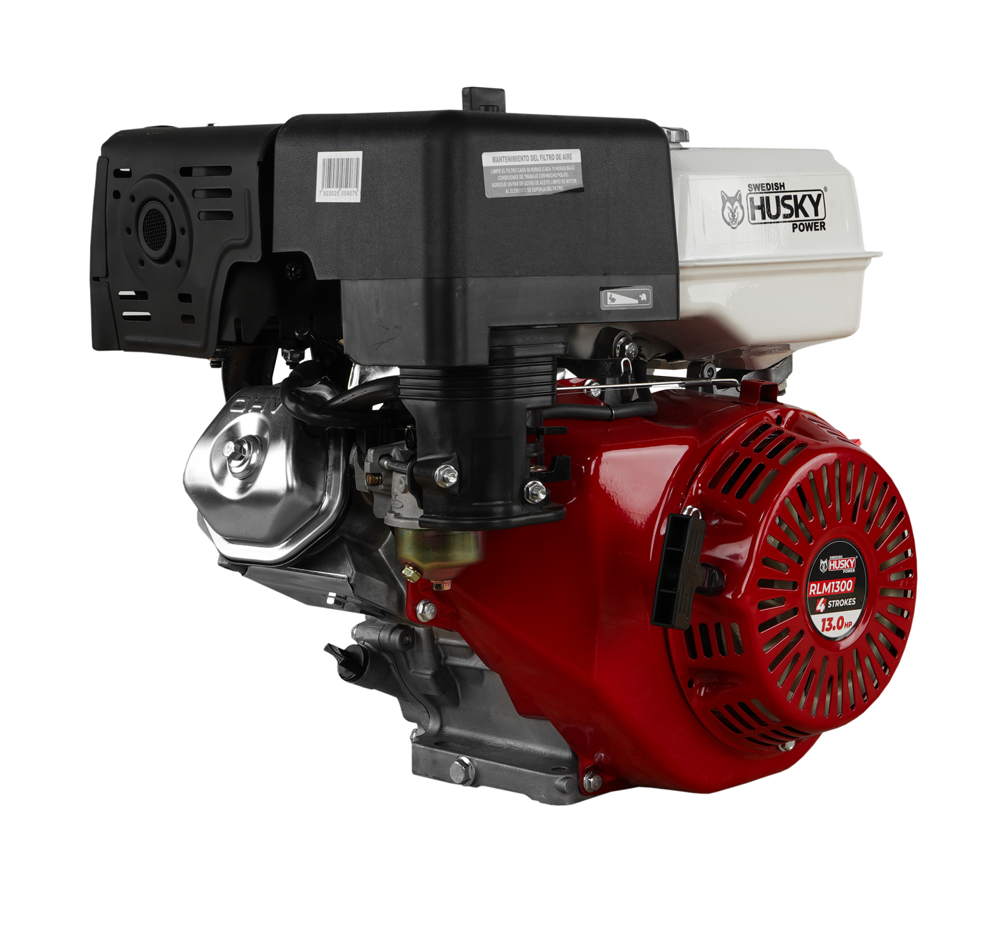 Motor A Gasolina 389cc 13 Hp Flecha Cuñero Arranque Manual Husky RLM1300M