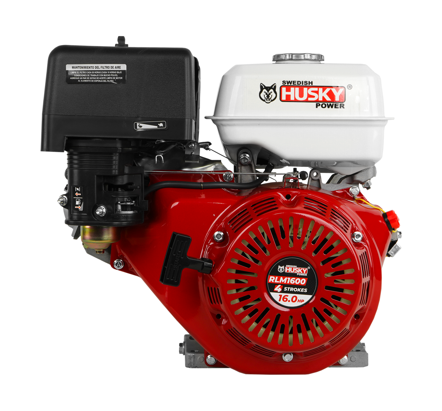 Motor A Gasolina 407cc 16 Hp Flecha Cuñero Arranque Manual Husky RLM1600