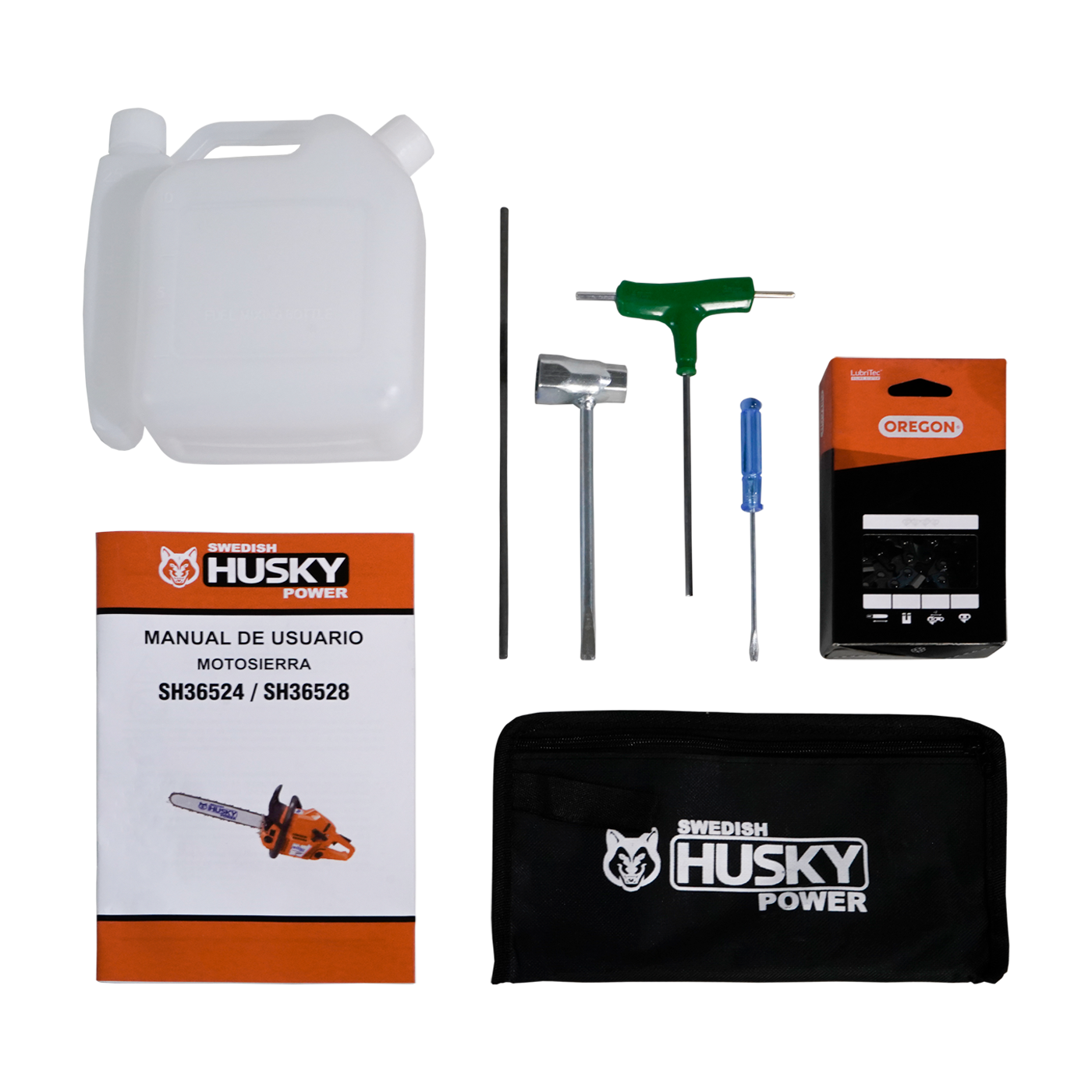 Motosierra De 28" Con Motor A Gasolina De 2 Tiempos 61.5cc 3Hp Husky SH36528