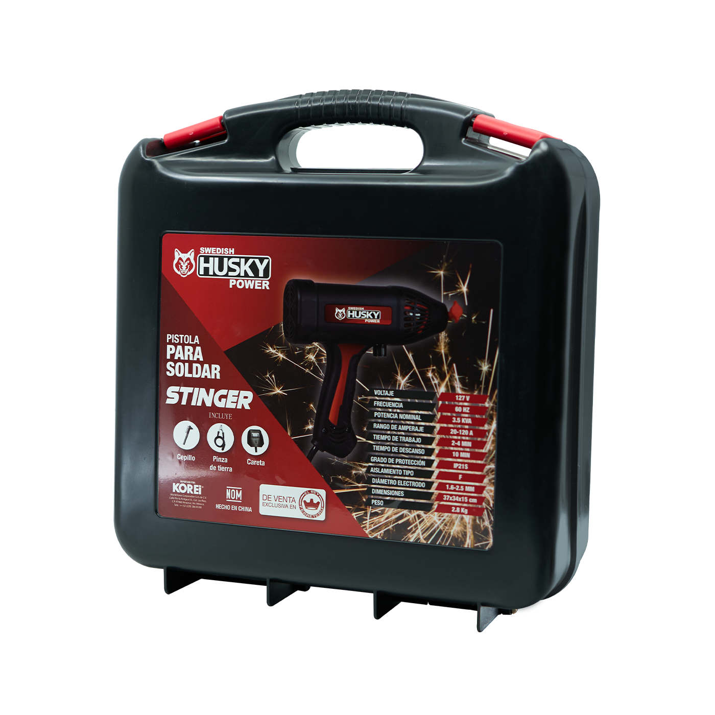 Soldadora Inverter Pistola Digital 120A 127V Husky Power STINGER