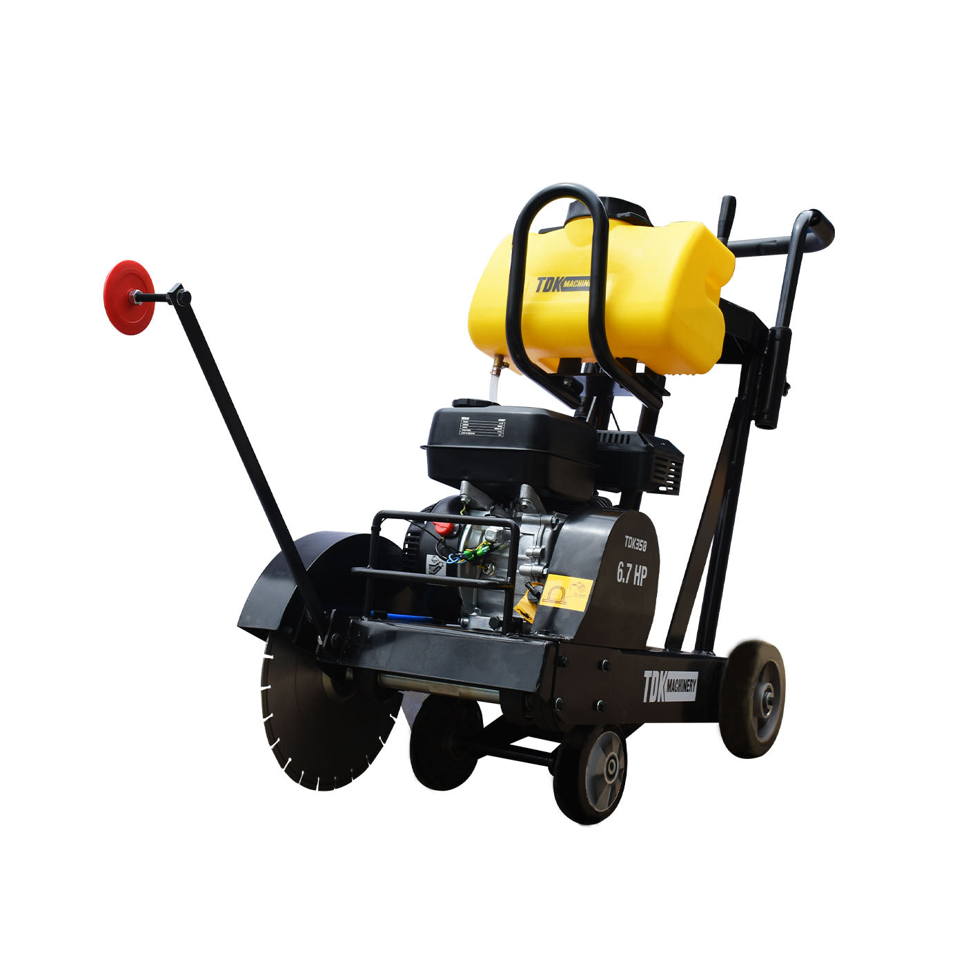 Cortadora De Piso Para Concreto Con Motor A Gasolina De 6.7Hp Para Discos De 14" TDK TDK350-KR67