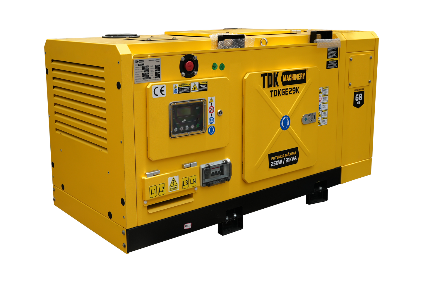 Generador Estacionario Planta de Emergencia TDK 23 KW/29KVA 220V/127V C/Precalentador - TDKGE29K