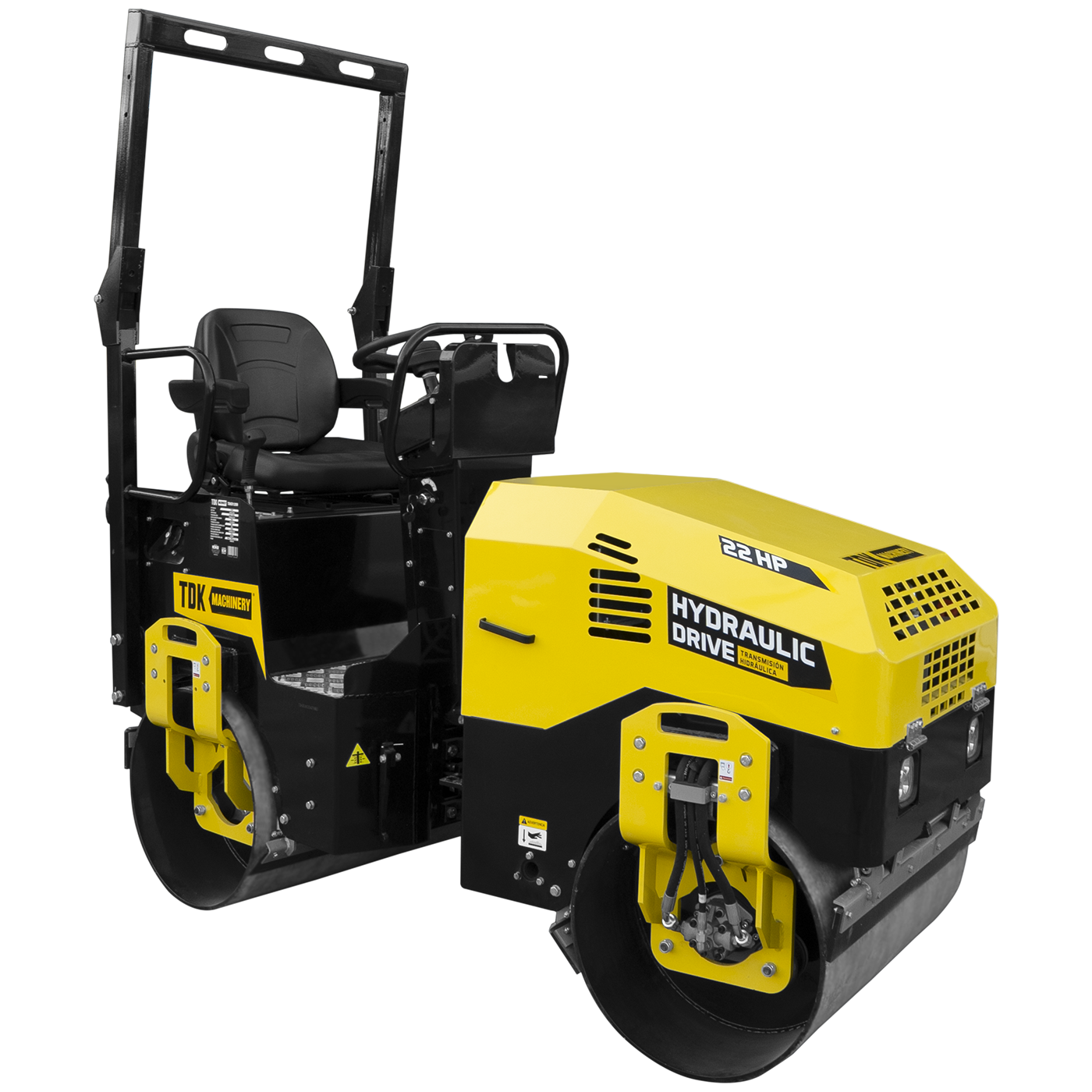 Rodillo Vibratorio Motor A Gasolina 22 Hp Hombre A Bordo Direcion Hidraulica TDK- TDKR1200