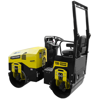 Rodillo Vibratorio Motor A Gasolina 22 Hp Hombre A Bordo Direcion Hidraulica TDK- TDKR1200