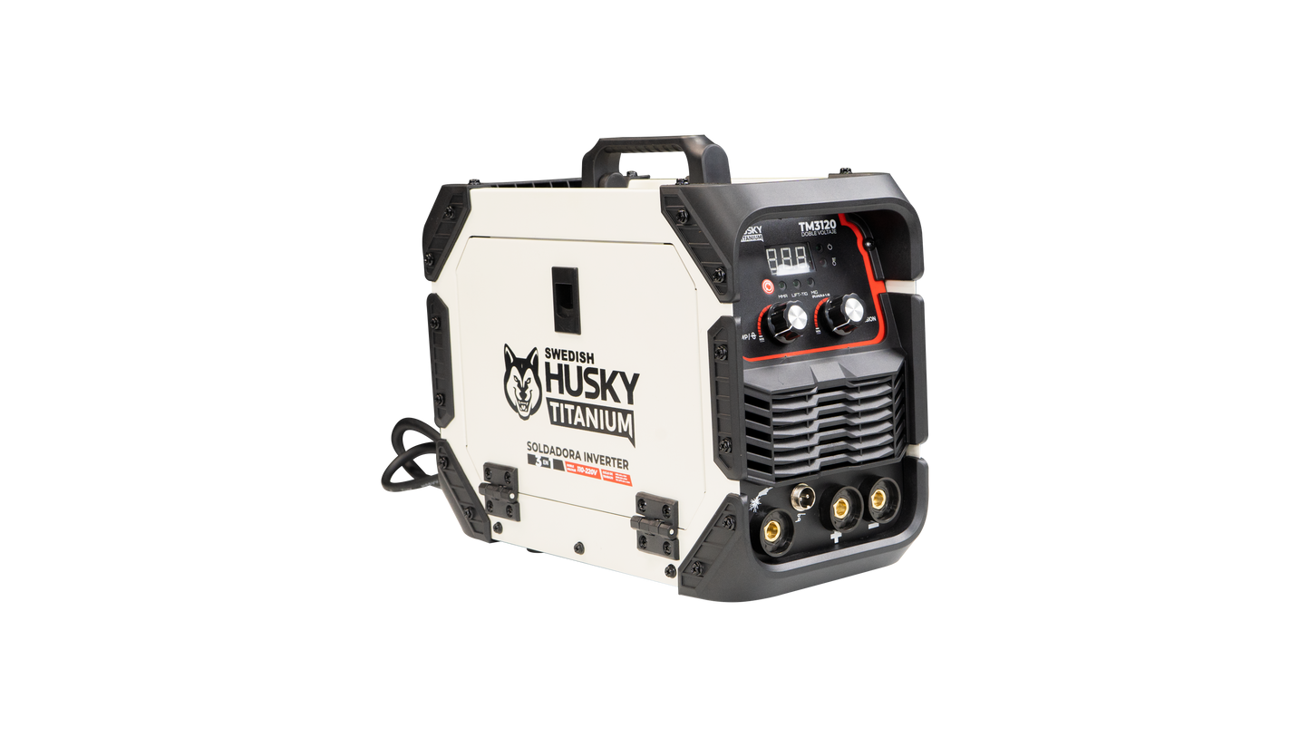 Soldadora Inverter Profesional 3 En 1 TIG/MIG/MMA Doble Voltaje  120A 110v/220v SWEDISH HUSKY TITANIUM  TM3120