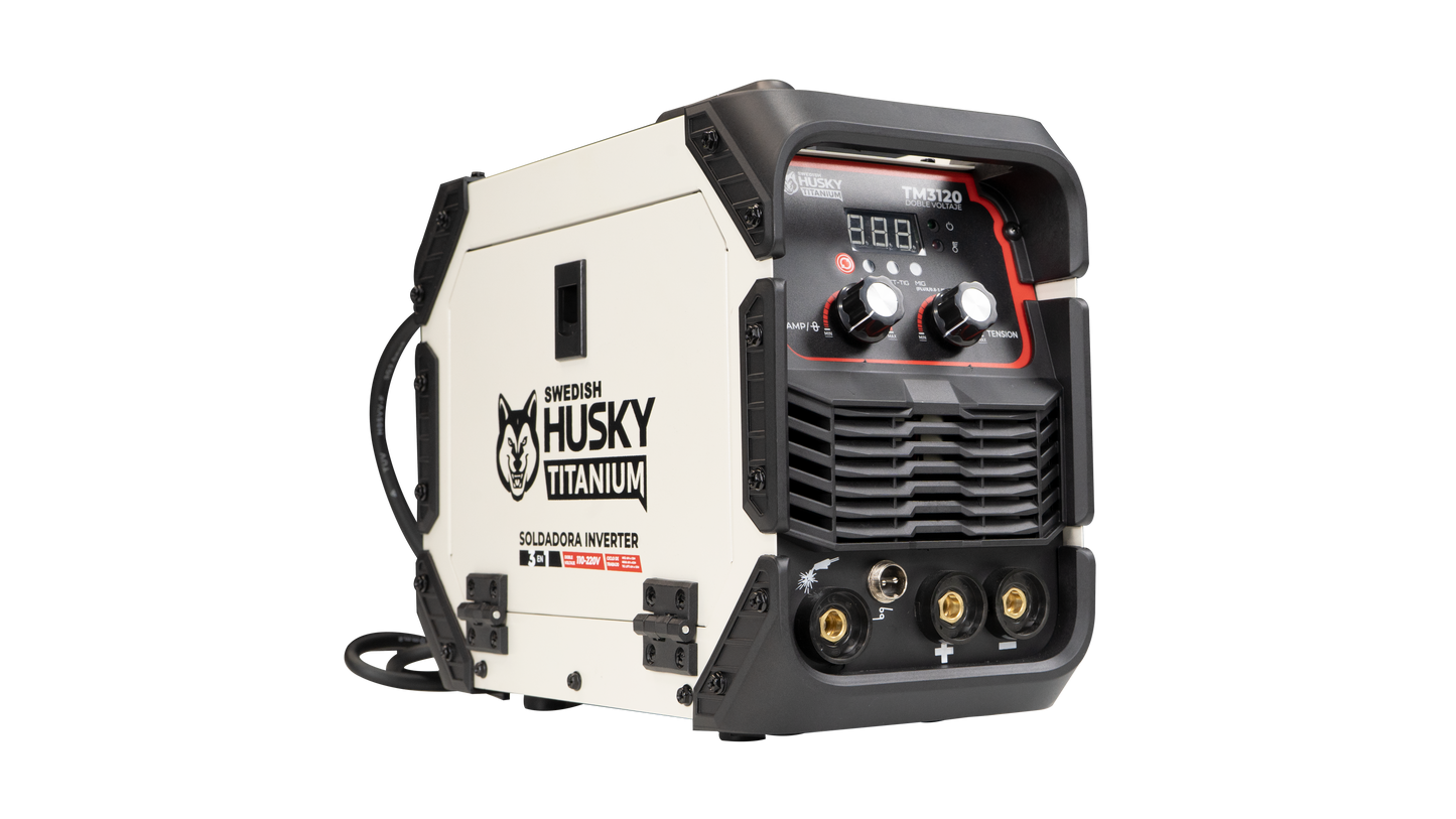 Soldadora Inverter Profesional 3 En 1 TIG/MIG/MMA Doble Voltaje  120A 110v/220v SWEDISH HUSKY TITANIUM  TM3120