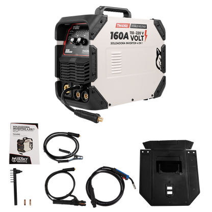 Soldadora Inverter Profesional 4 En 1 TIG/MMA/TIG LIFT Doble Voltaje  120A/160A  110v/220v SWEDISH HUSKY TITANIUM TM4160