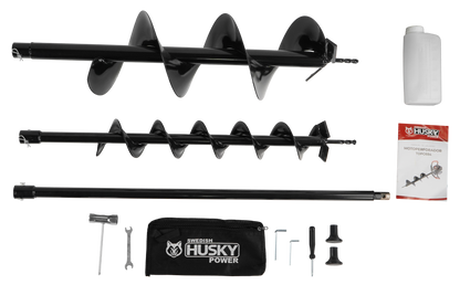 Motoperforadora Ahoyadora Con Motor A Gasolina 2 Tiempos De 52cc 2.5Hp 3 Barrenos Husky TOPO554