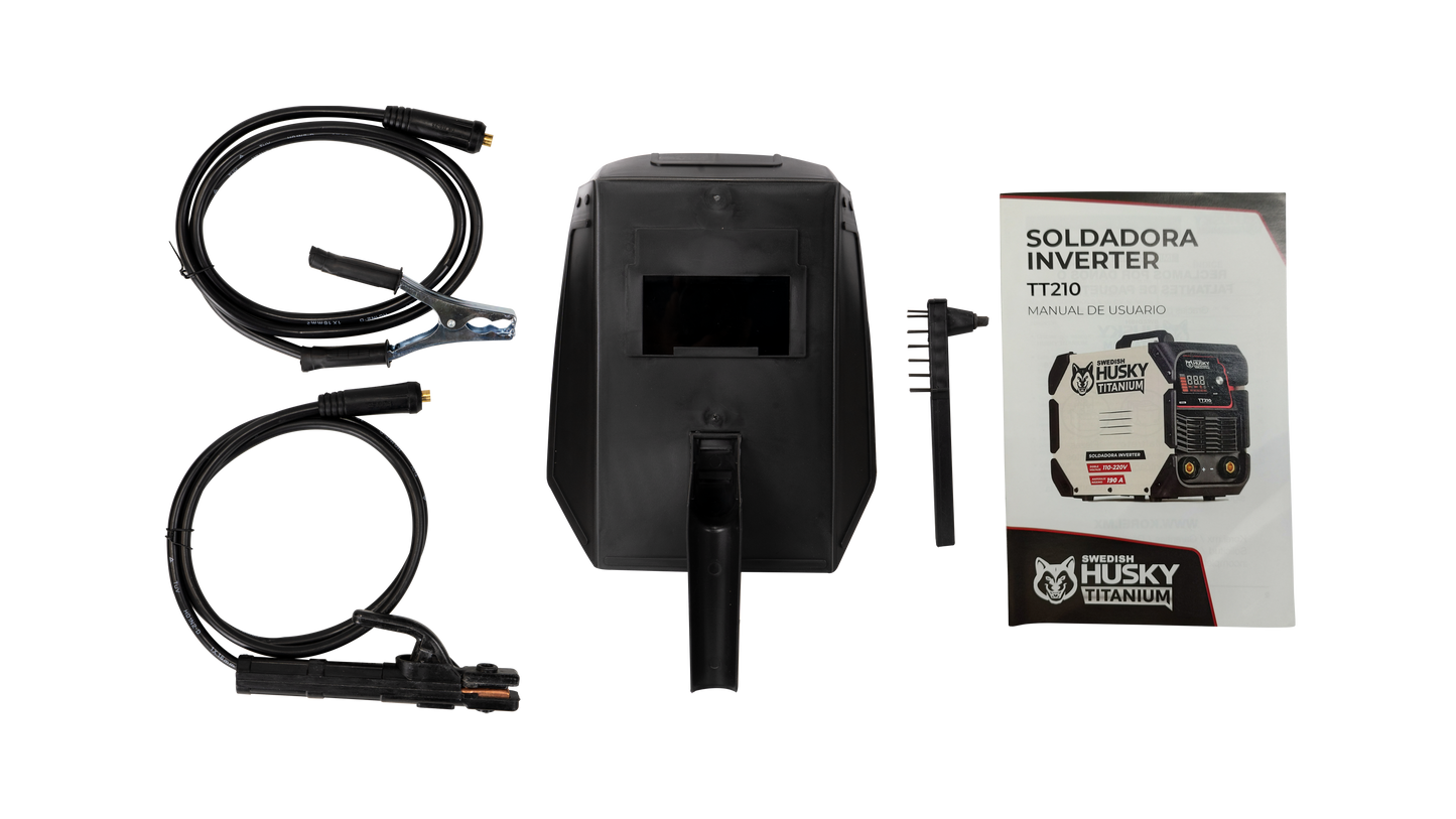 Soldadora Inverter Profesional 140A/190A  A 110v/220v SWEDISH HUSKY TITANIUM TT210