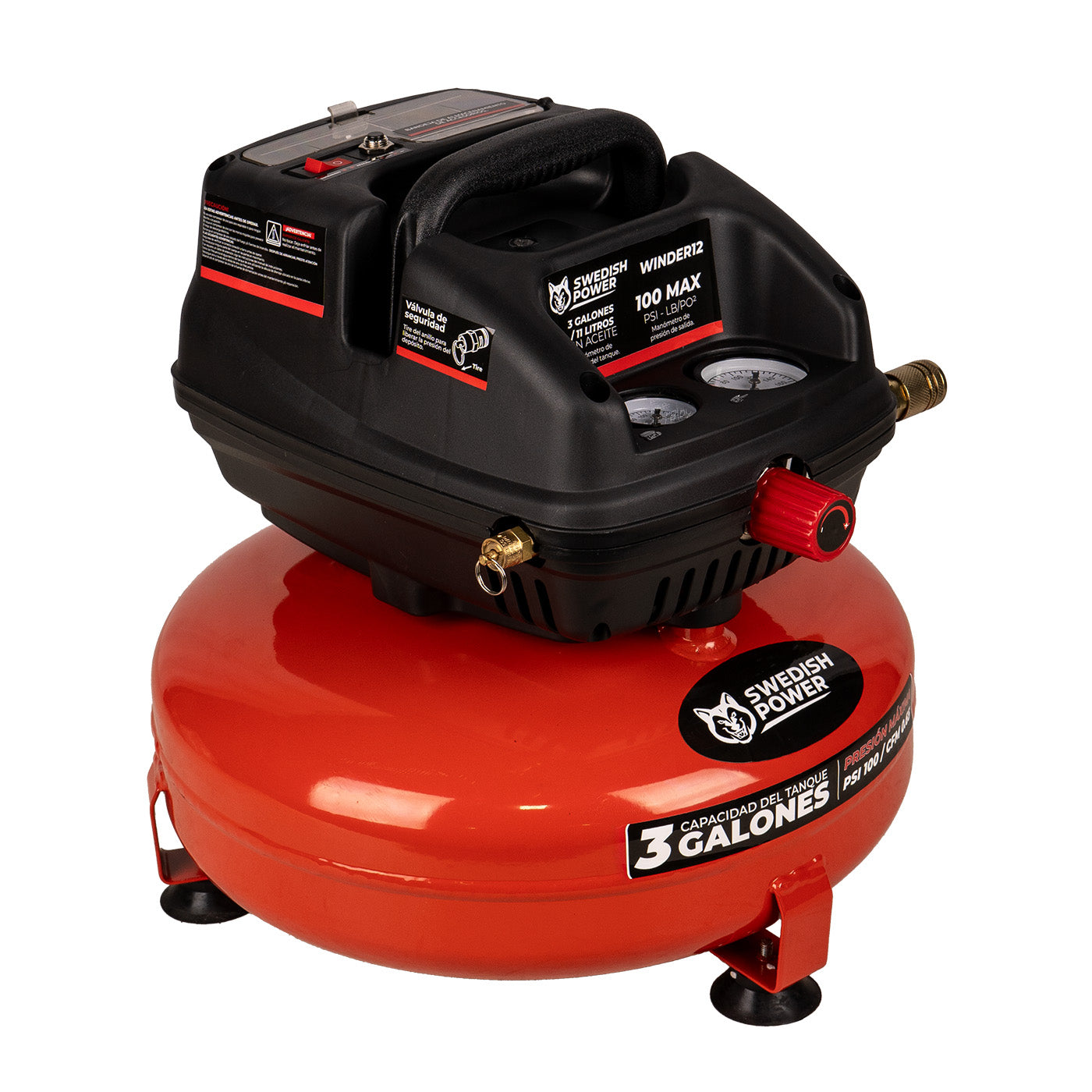 Mini Compresor De Aire Eléctrico Swedish Power 1/2 Hp 11 Litros C/Manguera y Soplador – Winder12