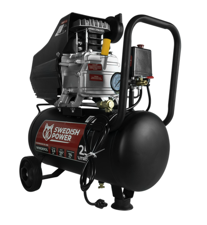 Kit Compresor de Aire Eléctrico De 2.5 Hp 110V Con Tanque De 25 Litros Y 115 Psi Con Pistola de Baja Presión y Manguera De 3 Metros Husky WINDER25