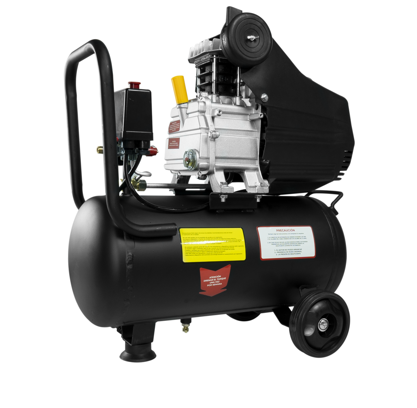 Kit Compresor de Aire Eléctrico De 2.5 Hp 110V Con Tanque De 25 Litros Y 115 Psi Con Pistola de Baja Presión y Manguera De 3 Metros Husky WINDER25