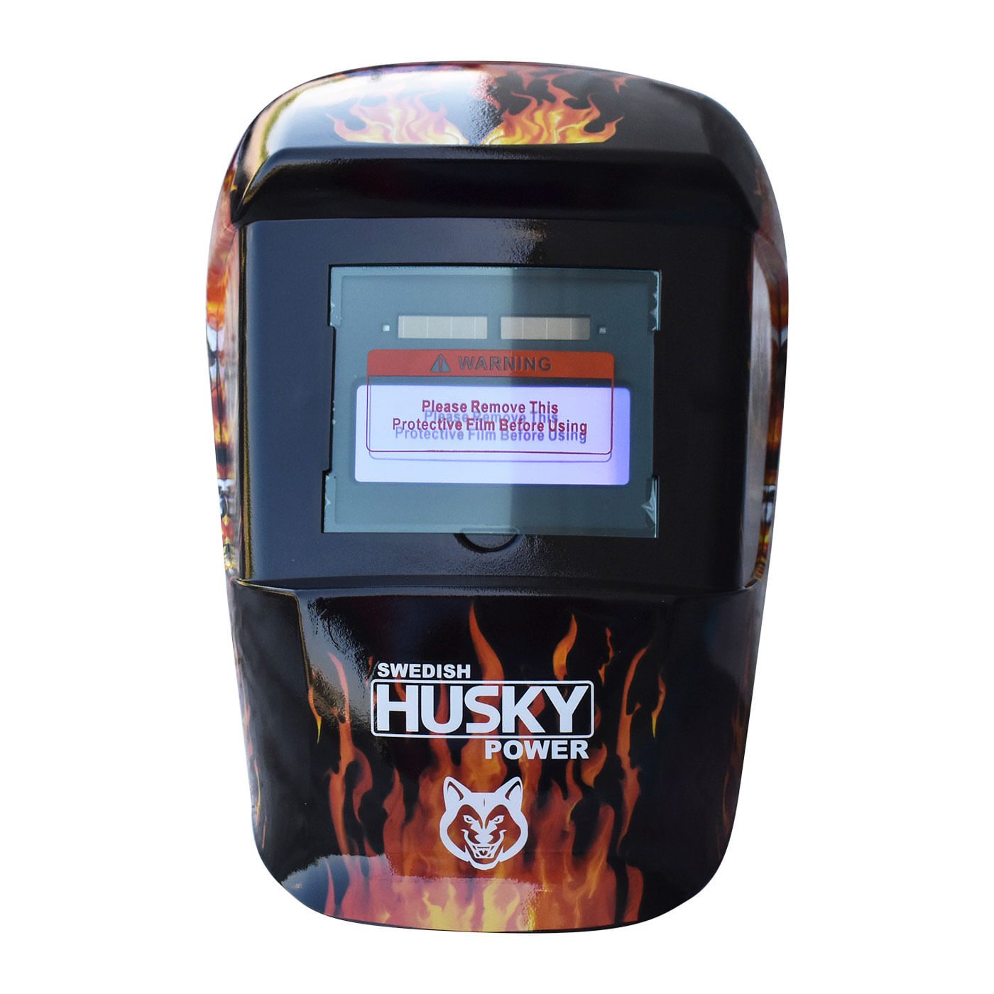 Careta Para Soldar Electrónica De Sombra Variable Llamas Husky HKC35