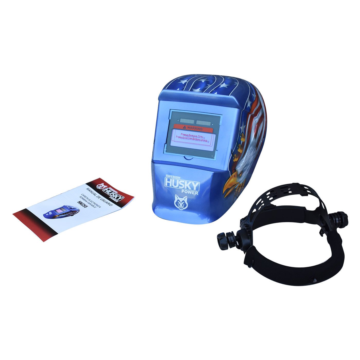 Careta Para Soldar Electrónica De Sombra Variable Águila Husky HKC55