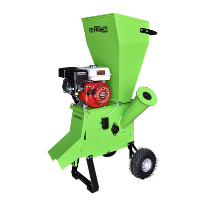 Biotrituradora Chipeadora de Ramas y Troncos Husky Diámetro Máximo de Corte de 4" o 10 Cm con Motor a Gasolina 6.5 HP Husky HKBIO200-HK65