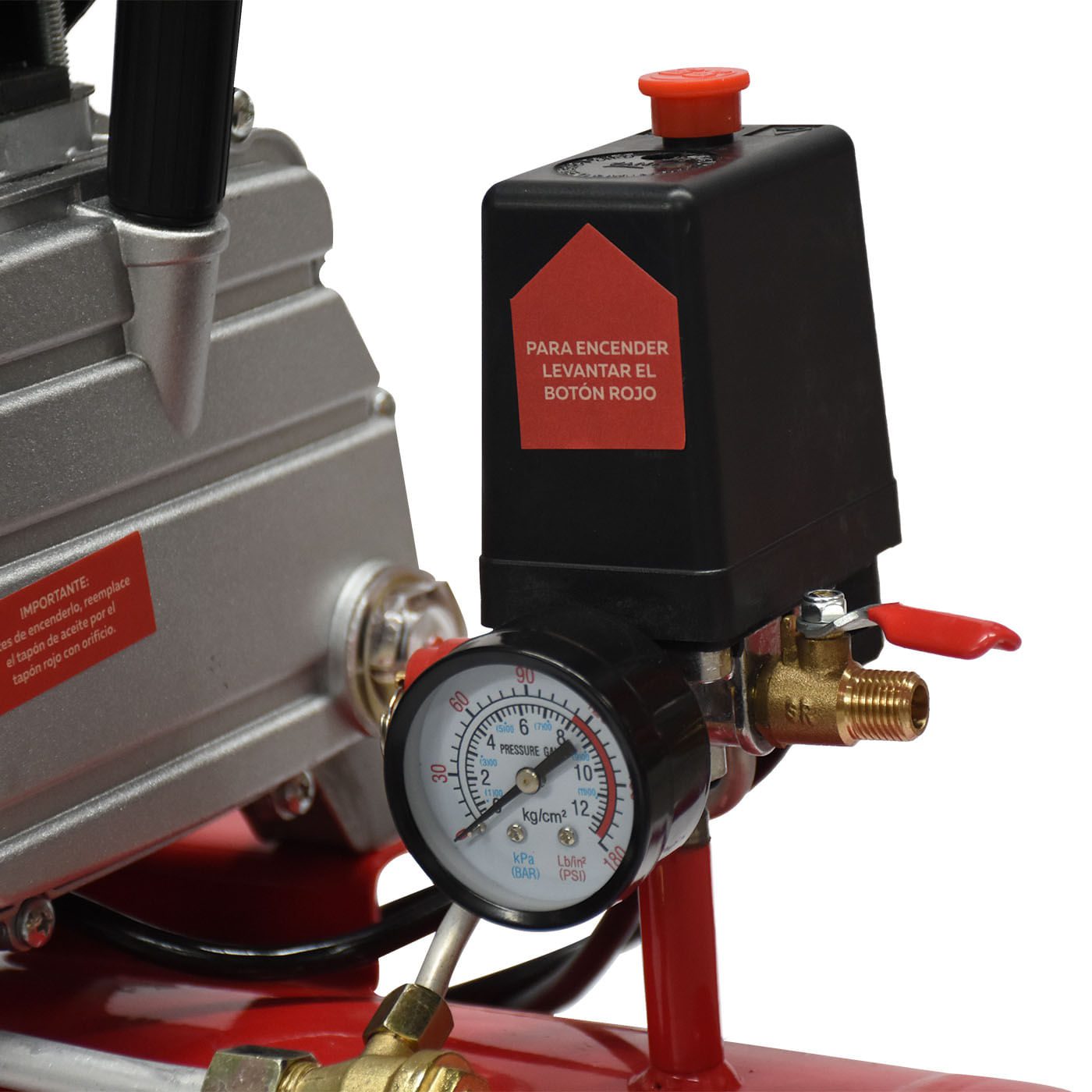 Kit Compresor De Aire Electronico De 2.5 Hp 110V Con Tanque De 25 Litros Y 115 Psi Con Pistola De Gravedad Y Manguera STALLION STWR25