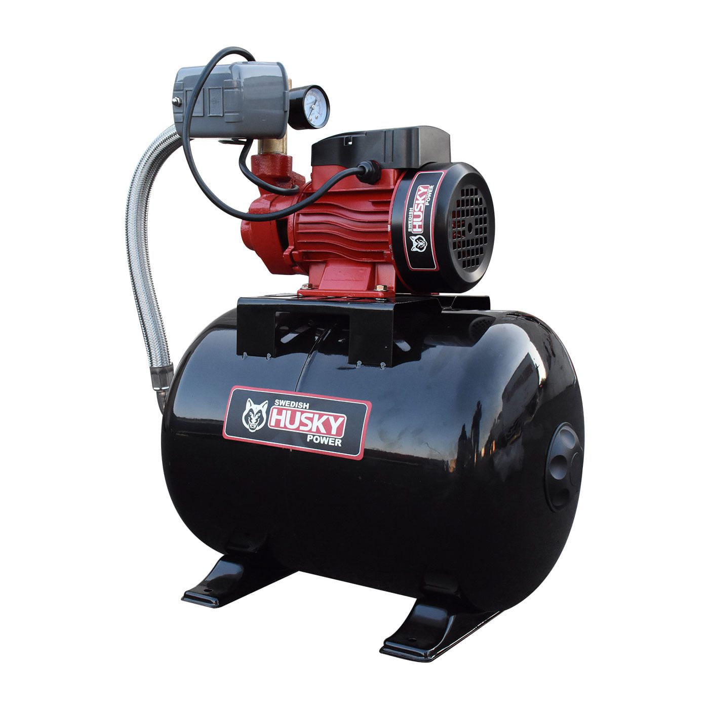 Hidroneumático Presurizador Con Bomba Periférica De 0.5 Hp Con Tanque De 24 Litros Husku Power FORCE25
