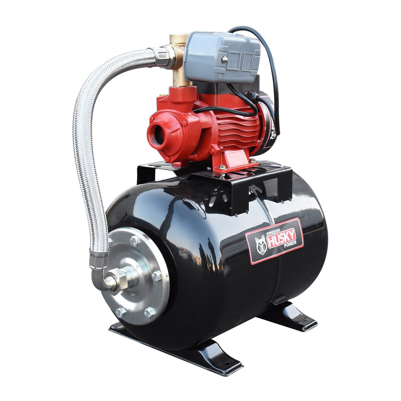 Hidroneumático Presurizador Con Bomba Periférica De 0.5 Hp Con Tanque De 24 Litros Husku Power FORCE25