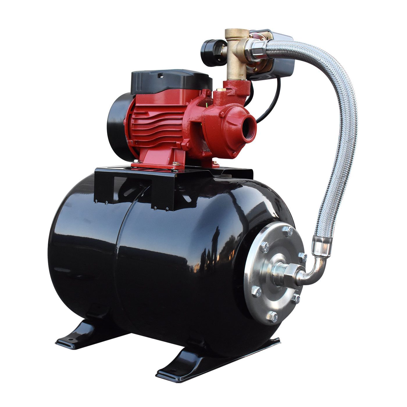 Hidroneumático Presurizador Con Bomba Periférica De 0.5 Hp Con Tanque De 24 Litros Husku Power FORCE25