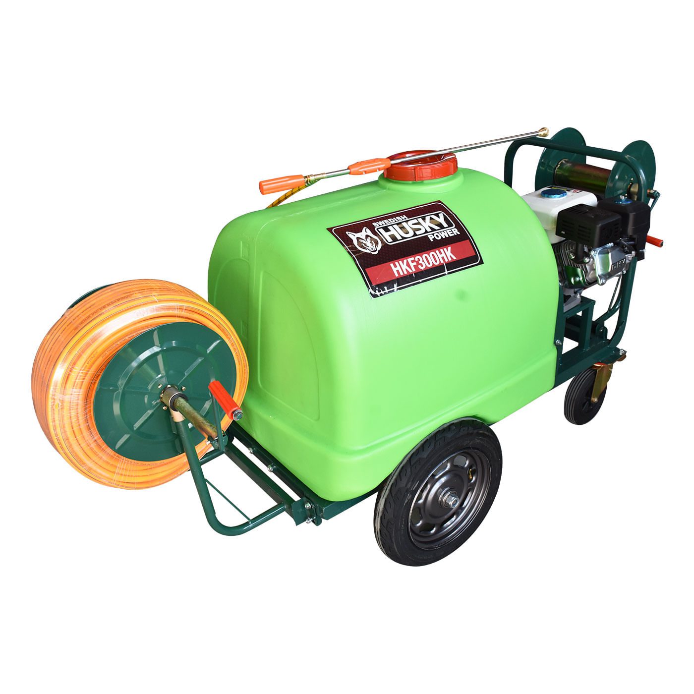 Fumigadora Parihuela De Pistones Con Motor Husky 6.5 Hp Tanque De 300L Y Manguera De 100m Husky HKF300HK