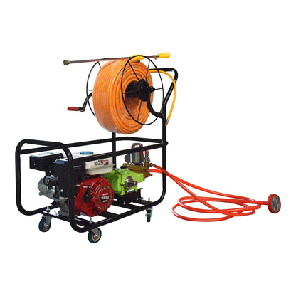 Fumigadora Parihuela De Pistones Con Motor Husky 6.5 Hp Con Base y Carrete 100m Husky HKF365HK