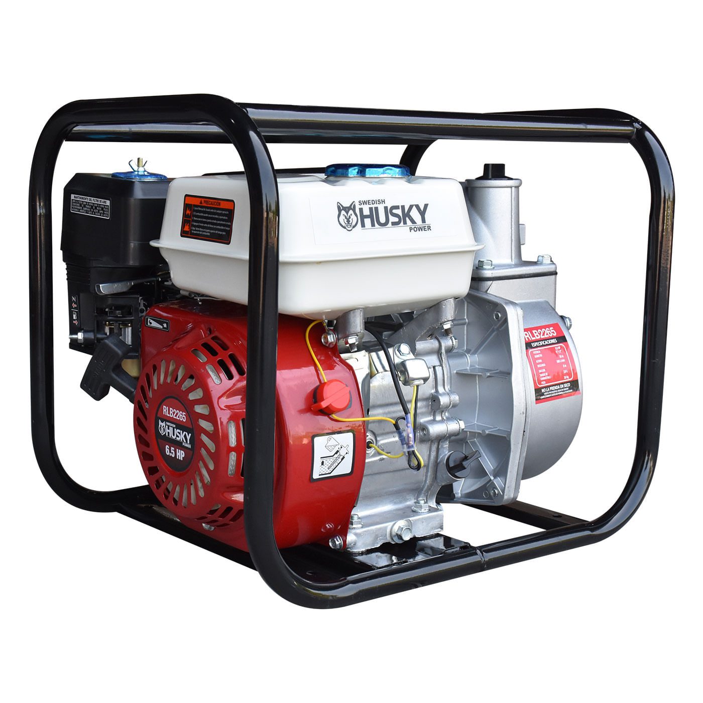 Motobomba A Gasolina 200cc 6.5 Hp Autocebante 4 Tiempos 2"x2" Husky RLB2265