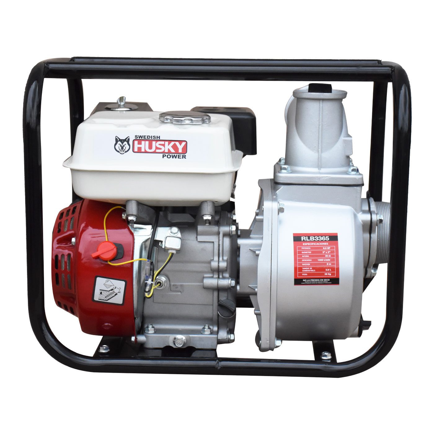 Motobomba A Gasolina 200cc 6.5 Hp Autocebante 4 Tiempos 3"x3" Husky RLB3365