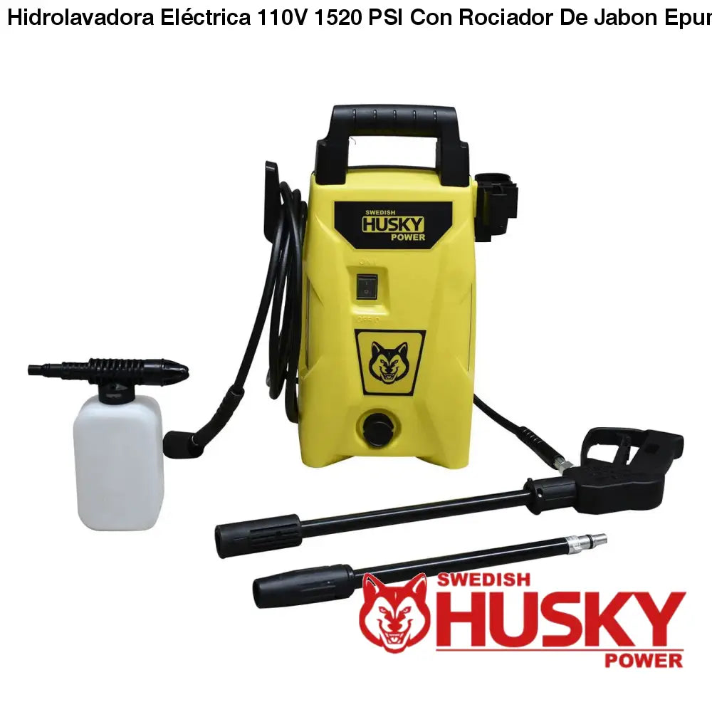 Hidrolavadora Eléctrica 110V 1520 PSI Con Rociador De Jabon