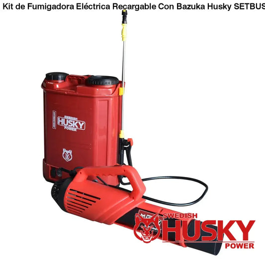 Kit de Fumigadora Eléctrica Recargable Con Bazuka Husky