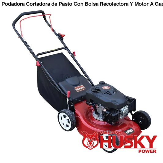 Podadora Cortadora de Pasto Con Bolsa Recolectora Y Motor
