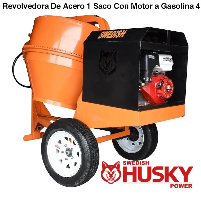 Revolvedora De Acero 1 Saco Con Motor a Gasolina 4 Tiempos 9