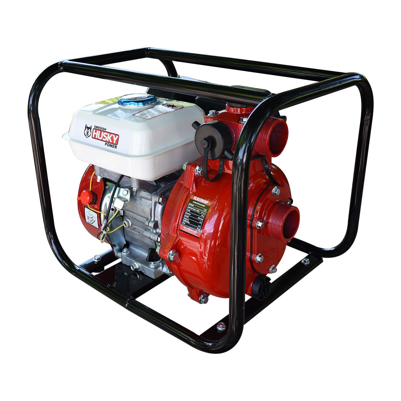 Motobomba A Gasolina 200cc 6.5 Hp Autocebante De Alta Presión 4 Tiempos 2"x2" Husky RLB2265APM